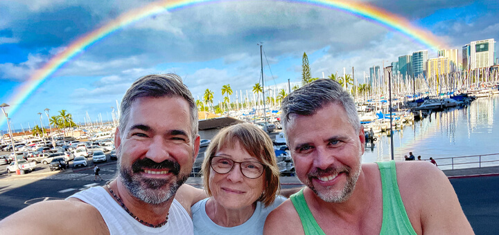 Brent, Frank and his mom who is living with dementia