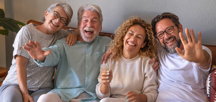 Generic photo of a a happy family on a couch