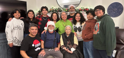 Lydia and her family on Christmas